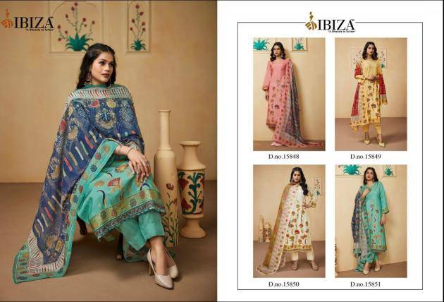 Ibiza fashion story linen Unstitched dress materials in Pune